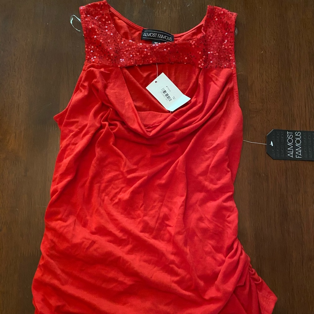 Tank Top Open Chest Sequence Top